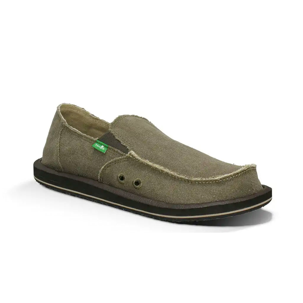 Sanuk Vagabond Lace Up Sneaker Mens SZ 9 Natural Canvas Surf Beach Summer Casual Sanuk Men main image 4