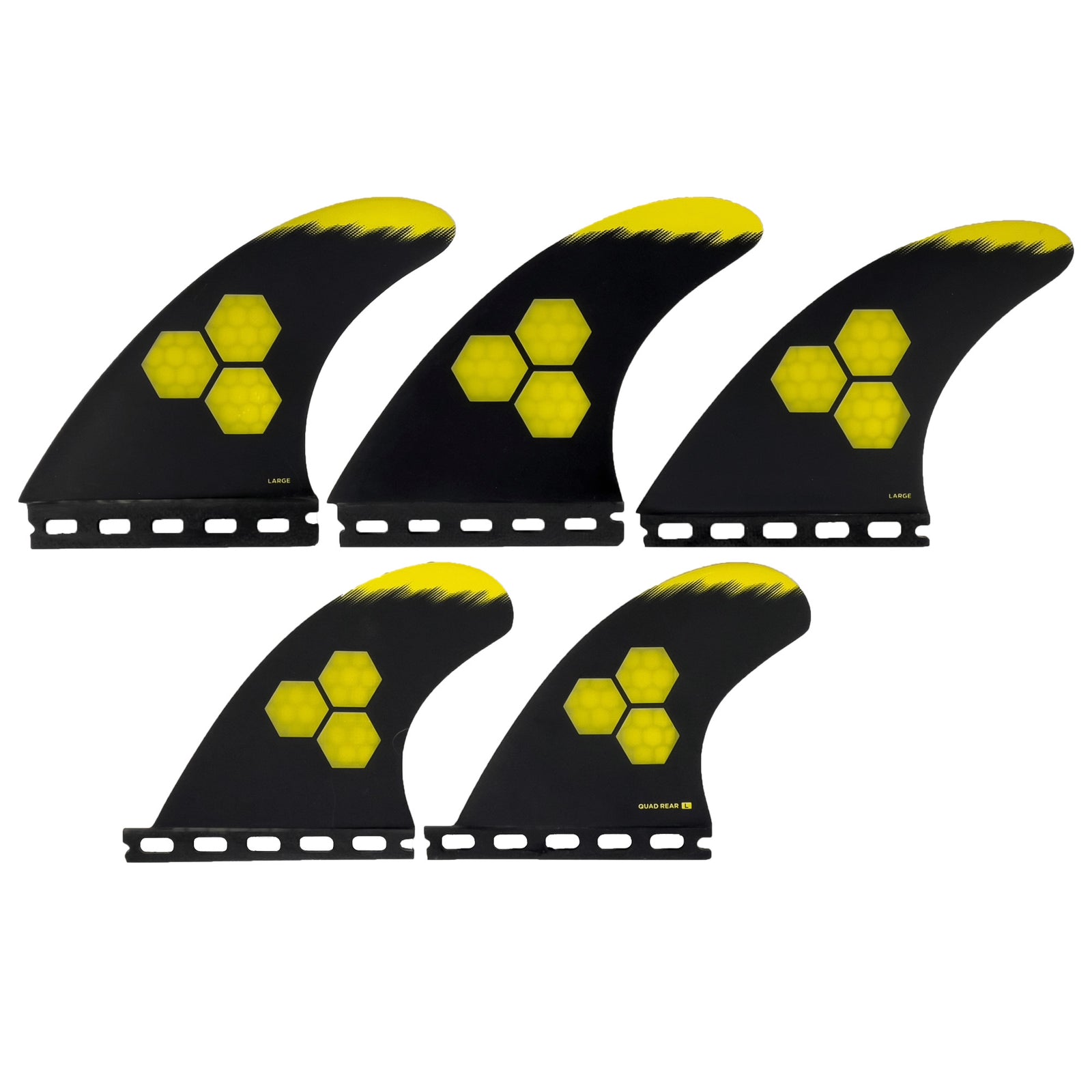 Channel Islands Tech 1 Futures Five Surfboard Fins - Large/Yellow