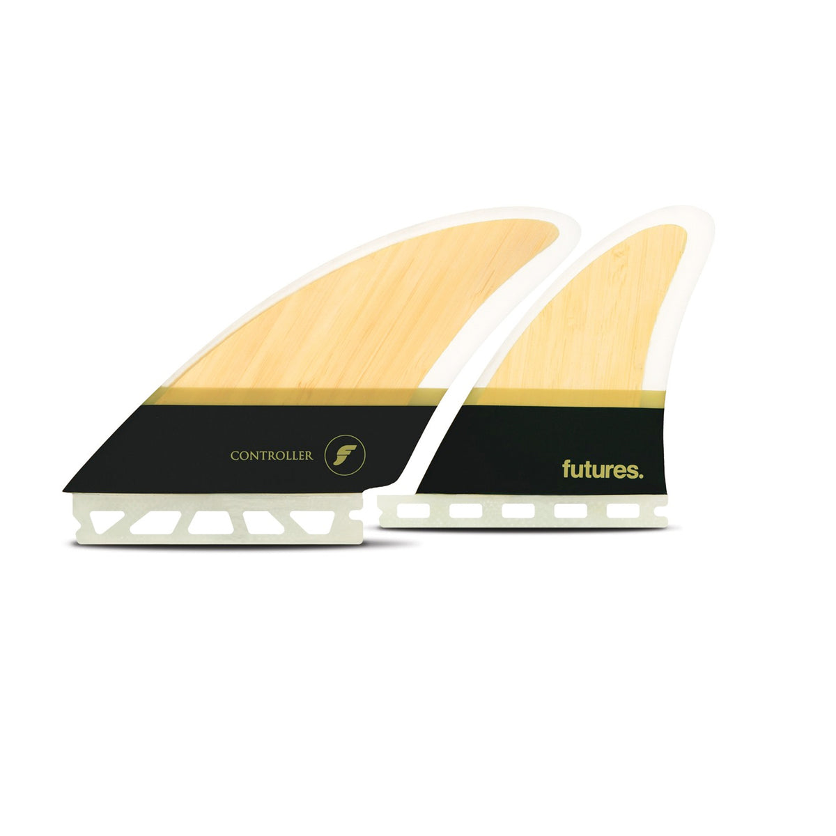 Futures Controller Split Keel Quad Surfboard Fins - XLarge/Bamboo