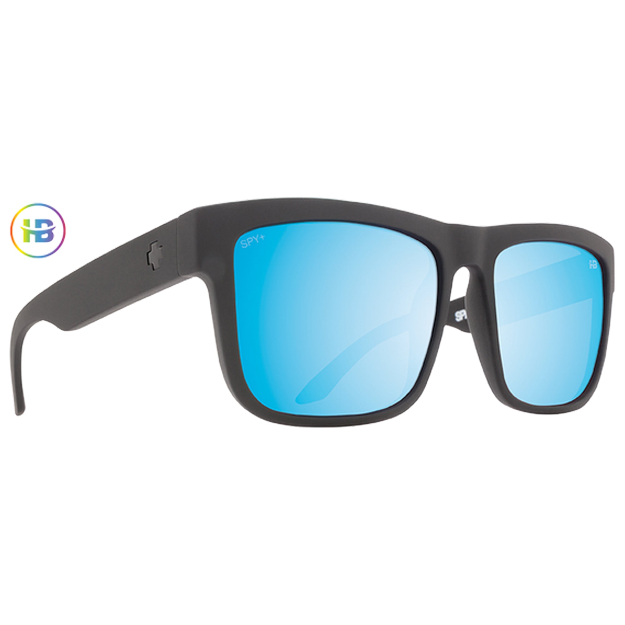 Spy Optic Discord Sunglasses Whitewall / Happy Gray Green Polar with Light Blue Spectra Mirror