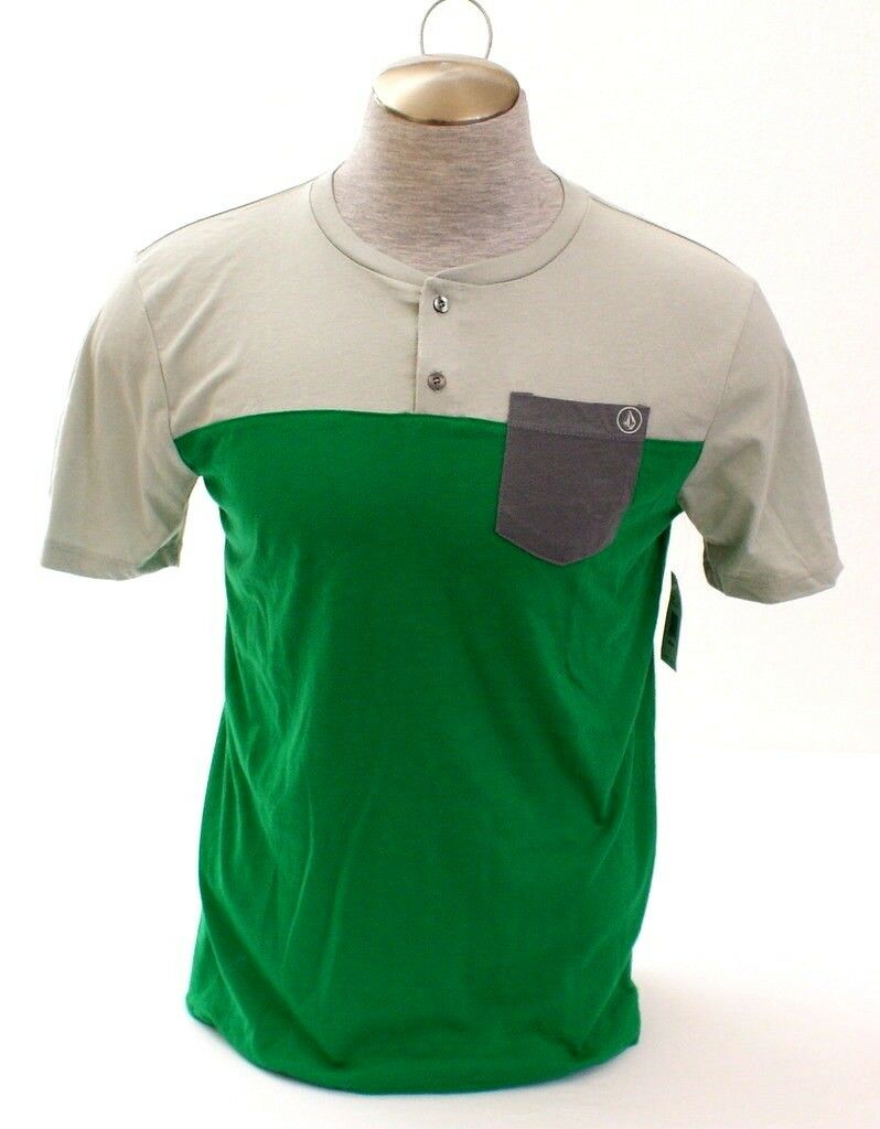 Volcom Angler Henley S/S Shirt - Green