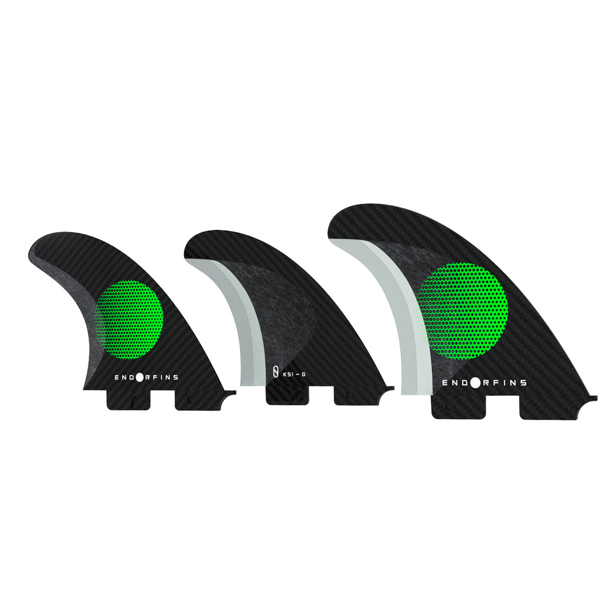 Endorfins Slater KS1 FCS II Tri Surfboard Fins - FCS II - Small/Green