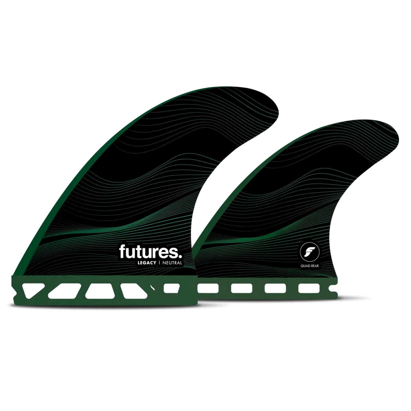 Futures F8 Honeycomb Quad Fin Set - Large/Green