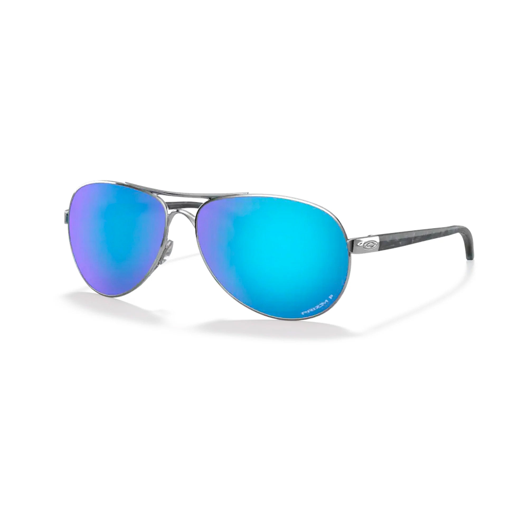 Feedback Prizm Sapphire Polarized Lenses, Polished Chrome Frame Sunglasses