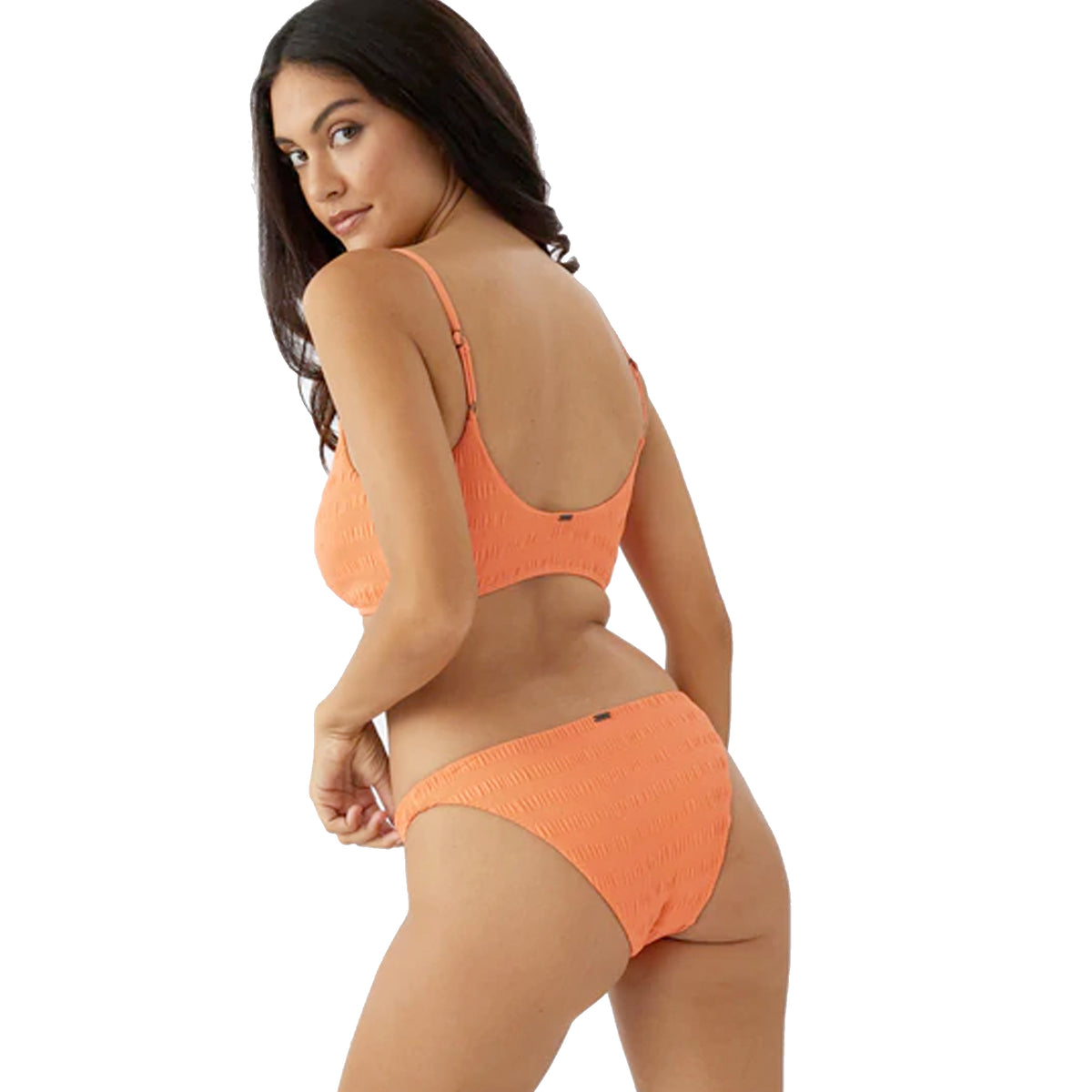 O'Neill Saltwater Solids Textured Flamenco Women's Cheeky Bikini Bottoms
