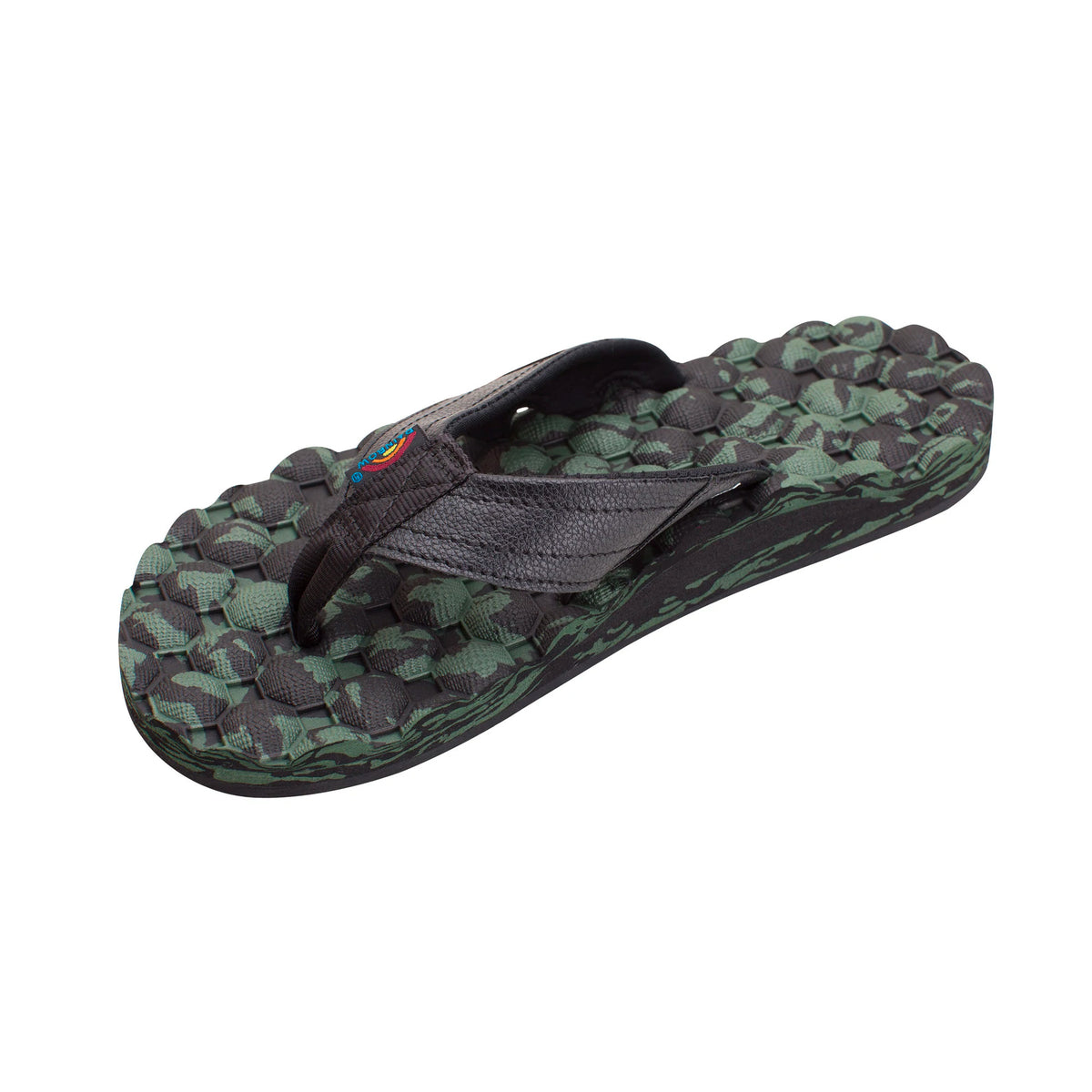 Rainbow Holoholo Gerry Lopez Signature Men's Sandals - Black/Green Camo