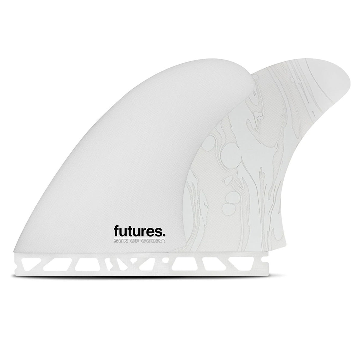 Futures Son Of Cobra Twin Surfboard Fins - Grey/Marble