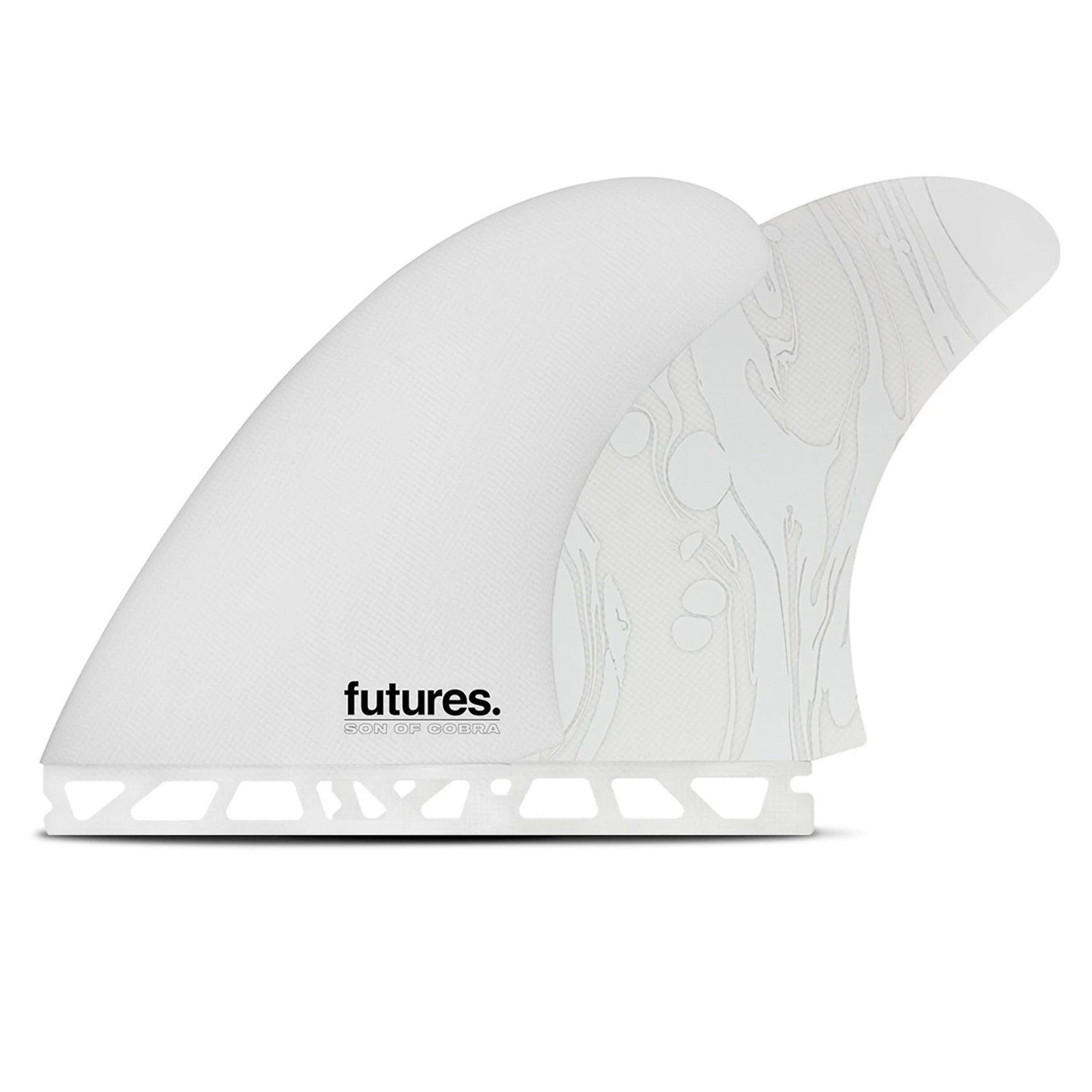 Futures Son Of Cobra Twin Surfboard Fins - Grey/Marble