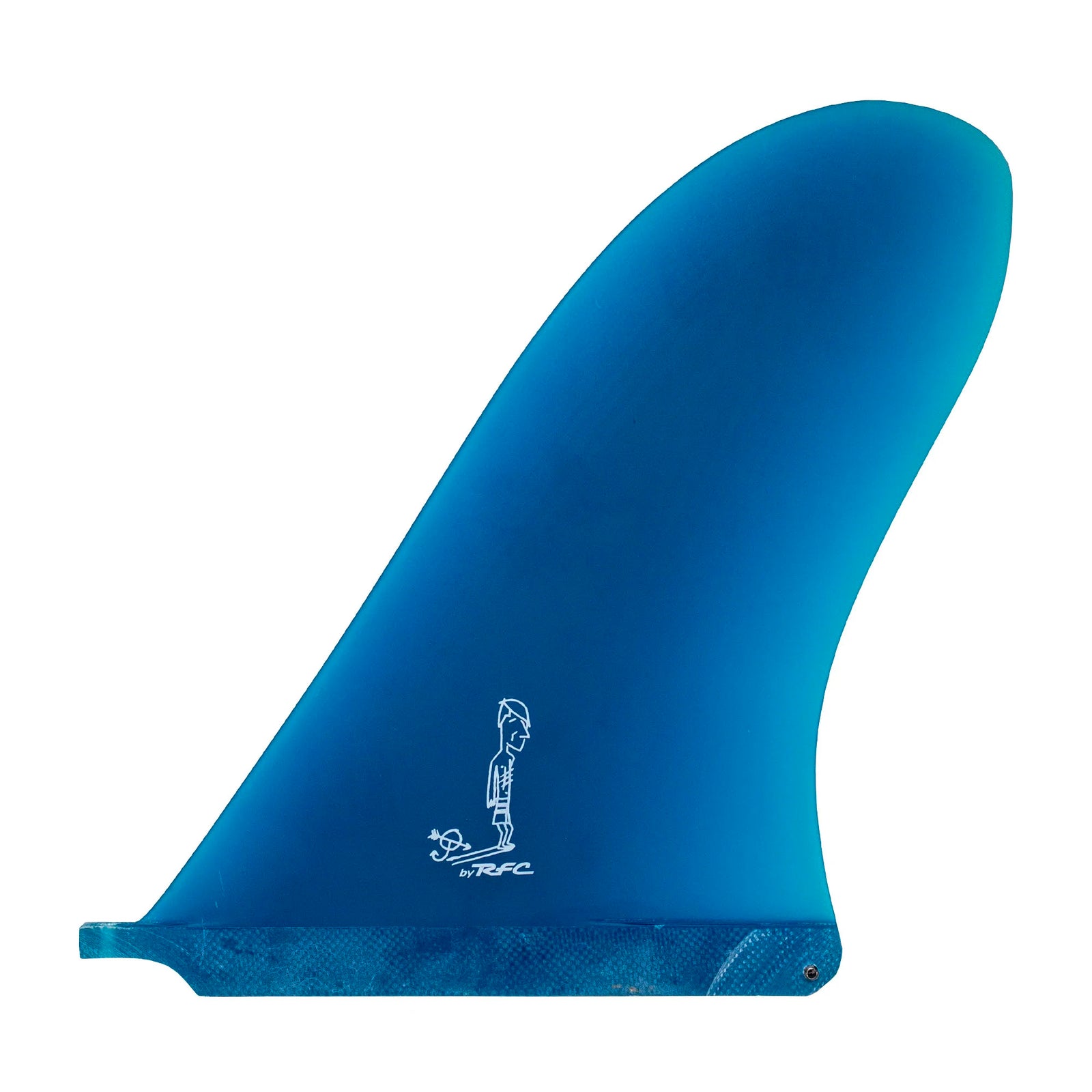 Rainbow Fin Co. Justin Quintal Nose Rider 10" Longboard Surfboard Fin - Blue