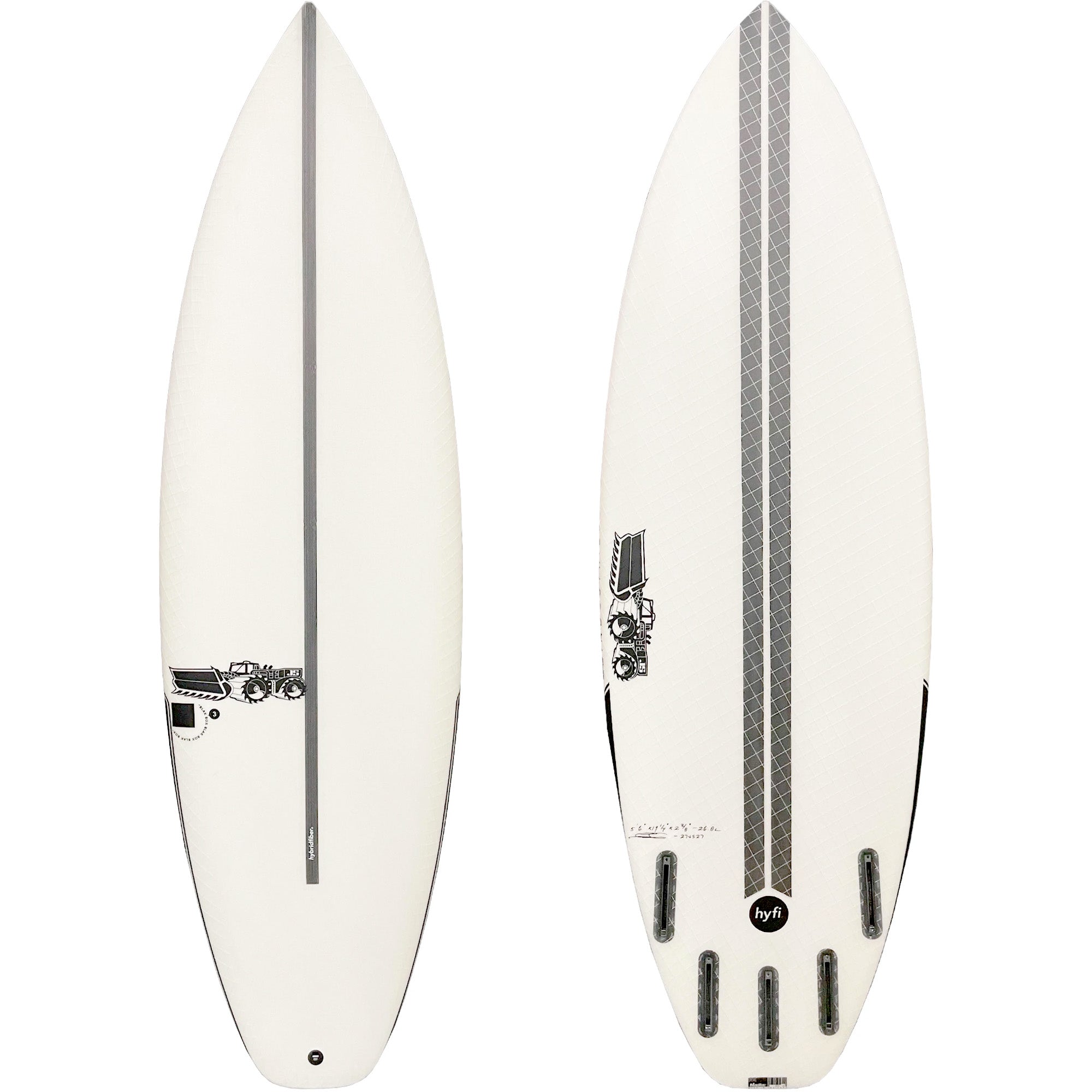 JS Blak Box 3 Squash HYFI Easy Rider Surfboard - Futures - Surf