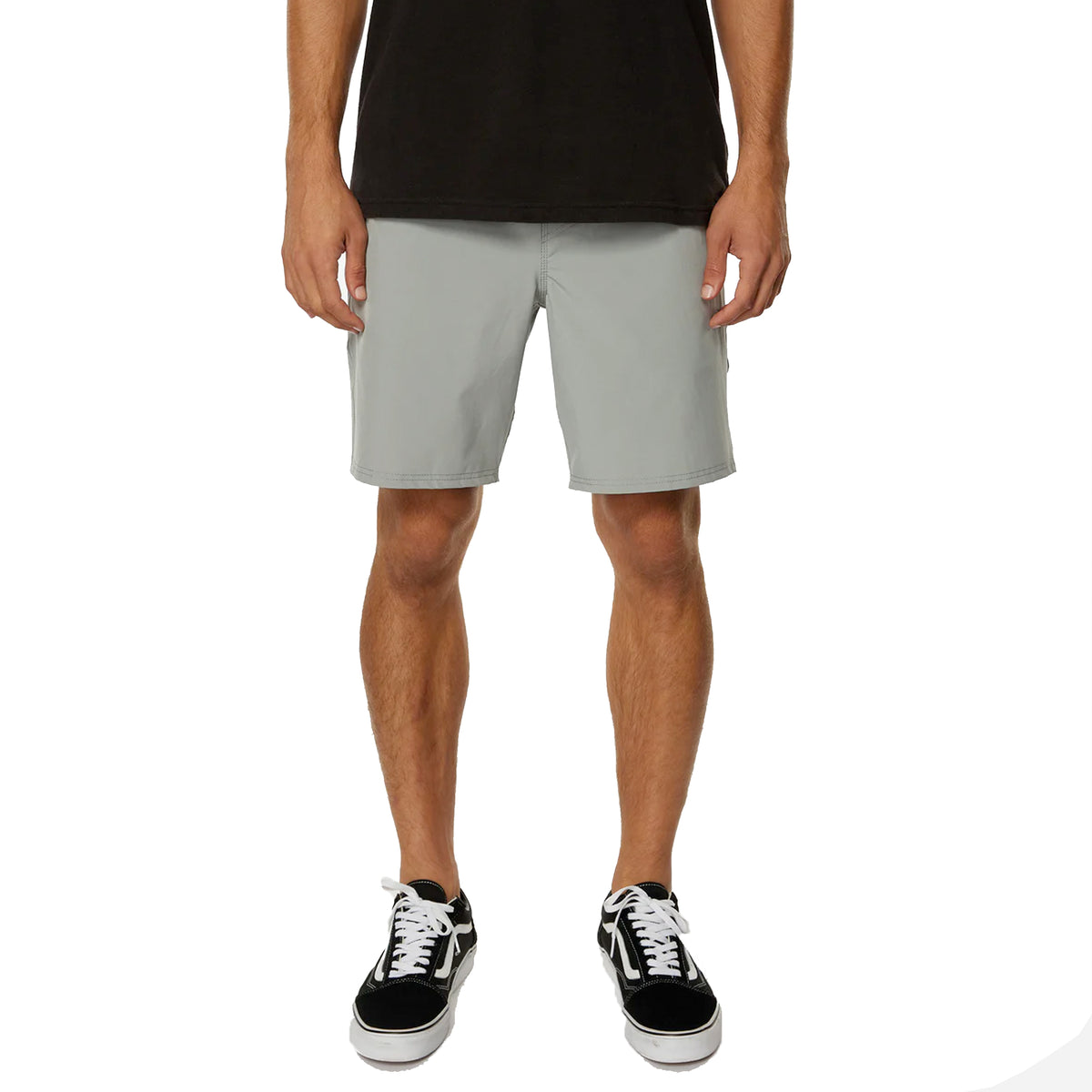 O'Neill Reserve Heather Elastic Waist 18" Men's Hybrid Walkshorts - Grey