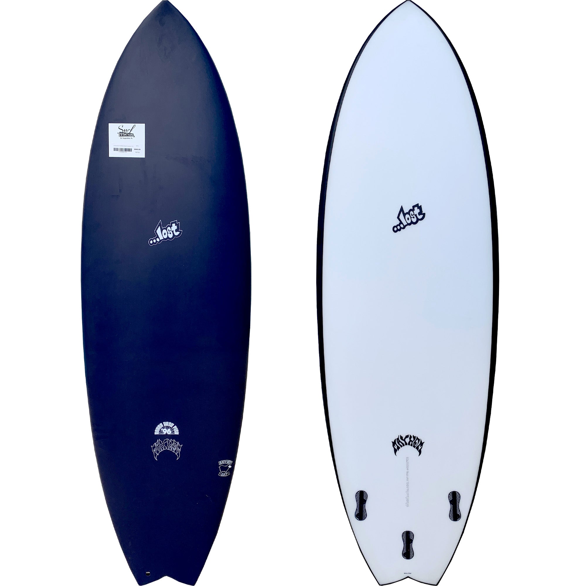 Lost Round Nose Fish '96 Black Sheep EPS Surfboard - FCS II
