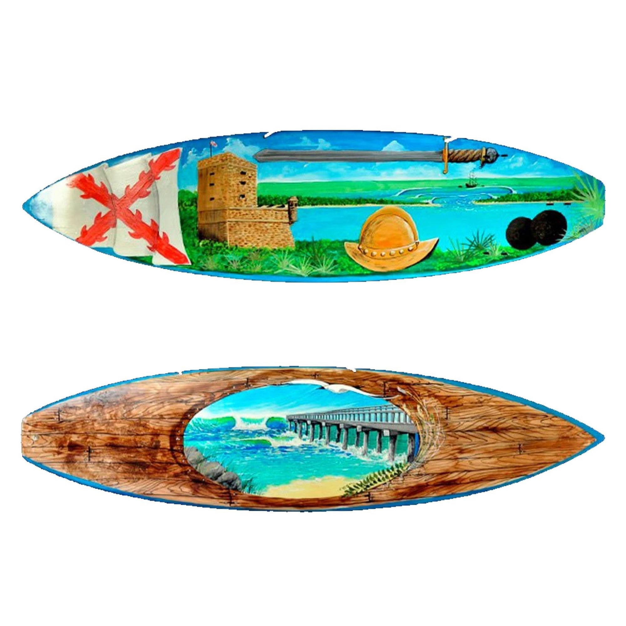 Stewart Maxcy Matanzas Original Art Collector Surfboard