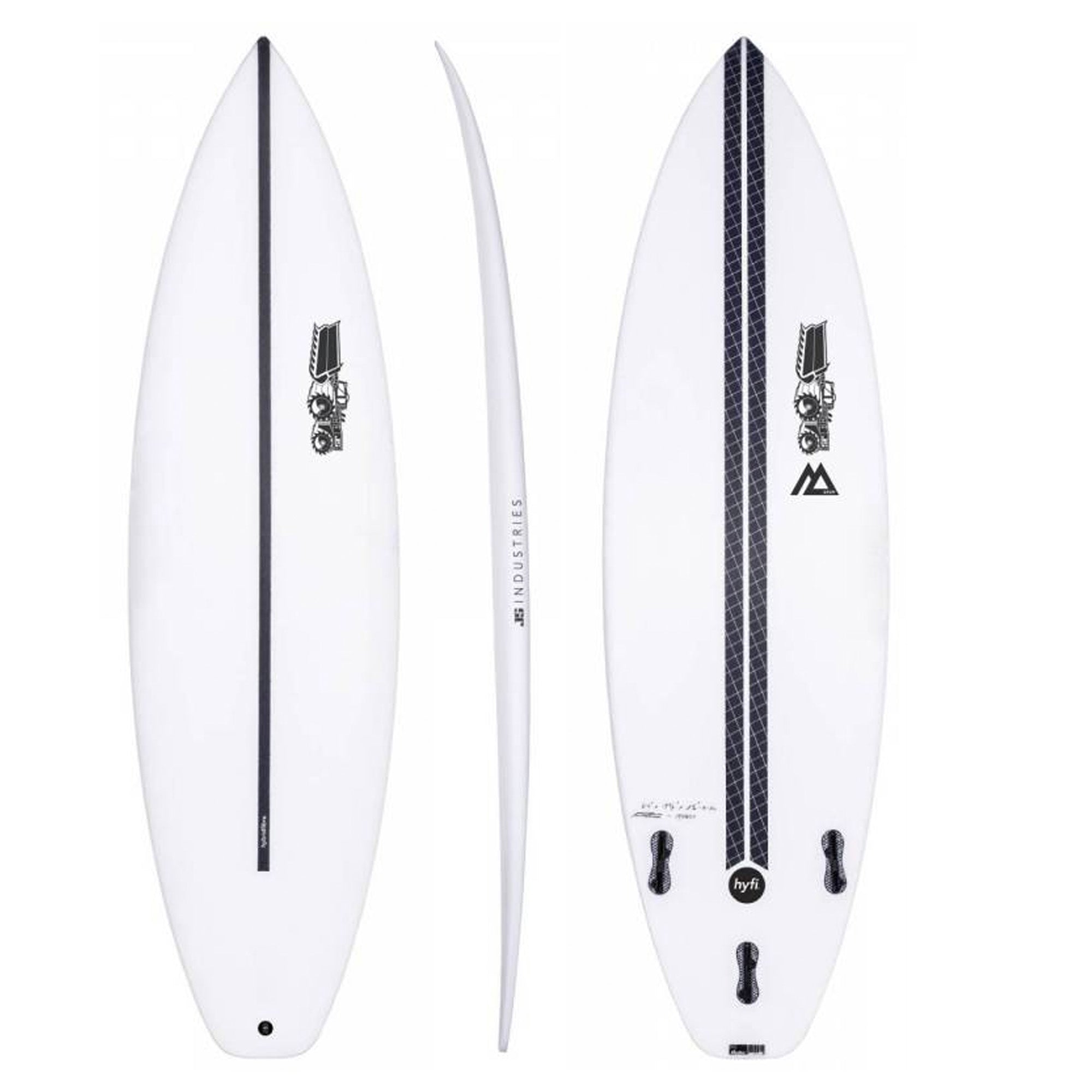 JS Monsta 2020 Squash Tail Easy Rider HYFI Surfboard - FCS II