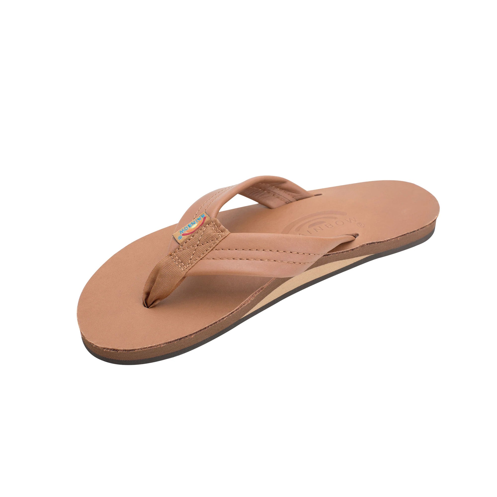 【美品】RAINBOW SANDALS CLASSIC LEATHER ブラウン Rainbow Single Thick Classic Leather Women's Sandals - Tan/Brown