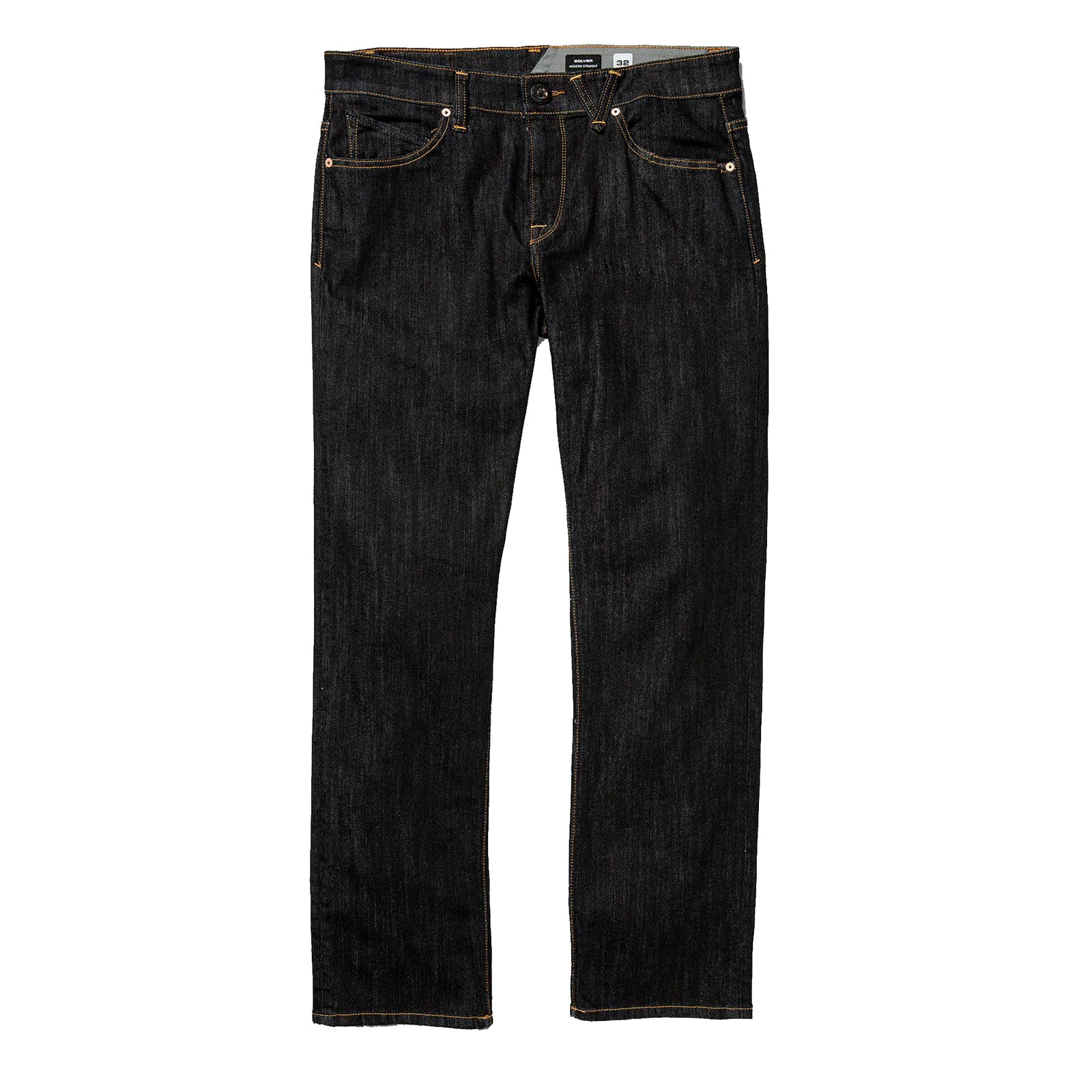 Volcom Solver Modern Fit 30" Men's Jeans - Rinsed Black