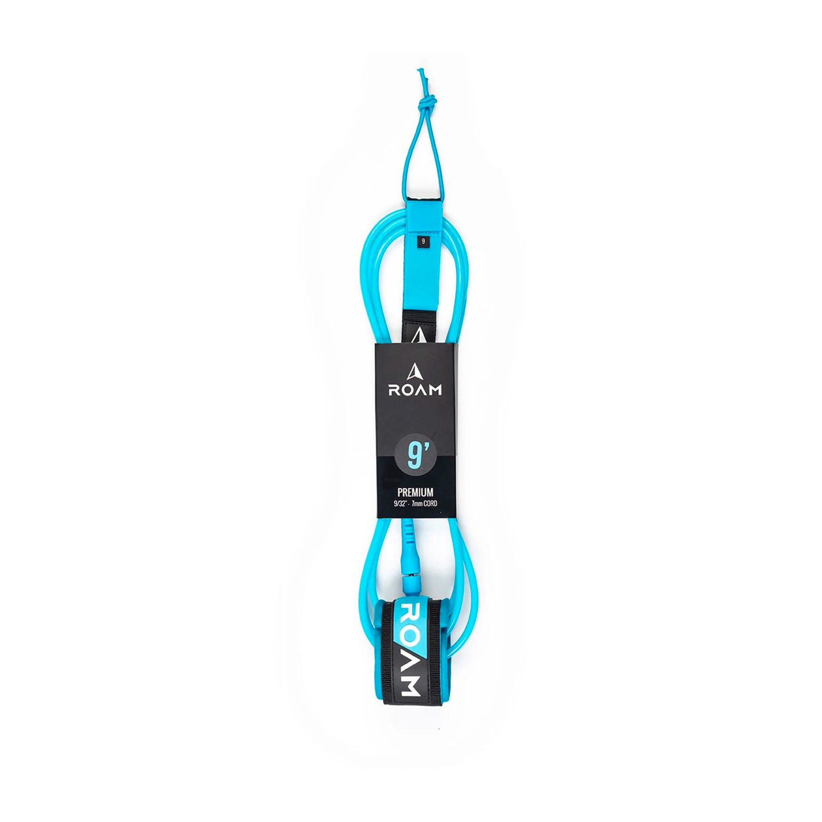 Roam Premium Longboard Ankle Surfboard Leash - 9'/Blue