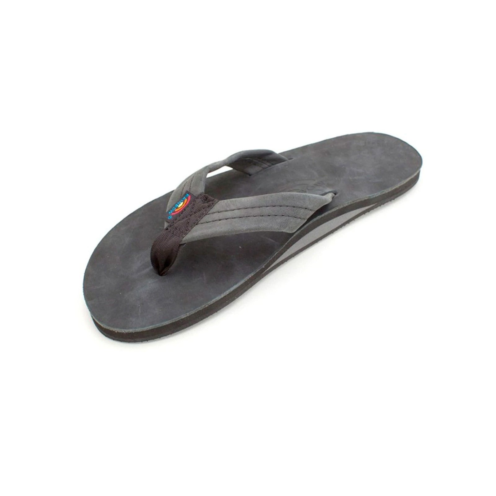 Rainbow Single Premier Leather Men's Sandals - Black