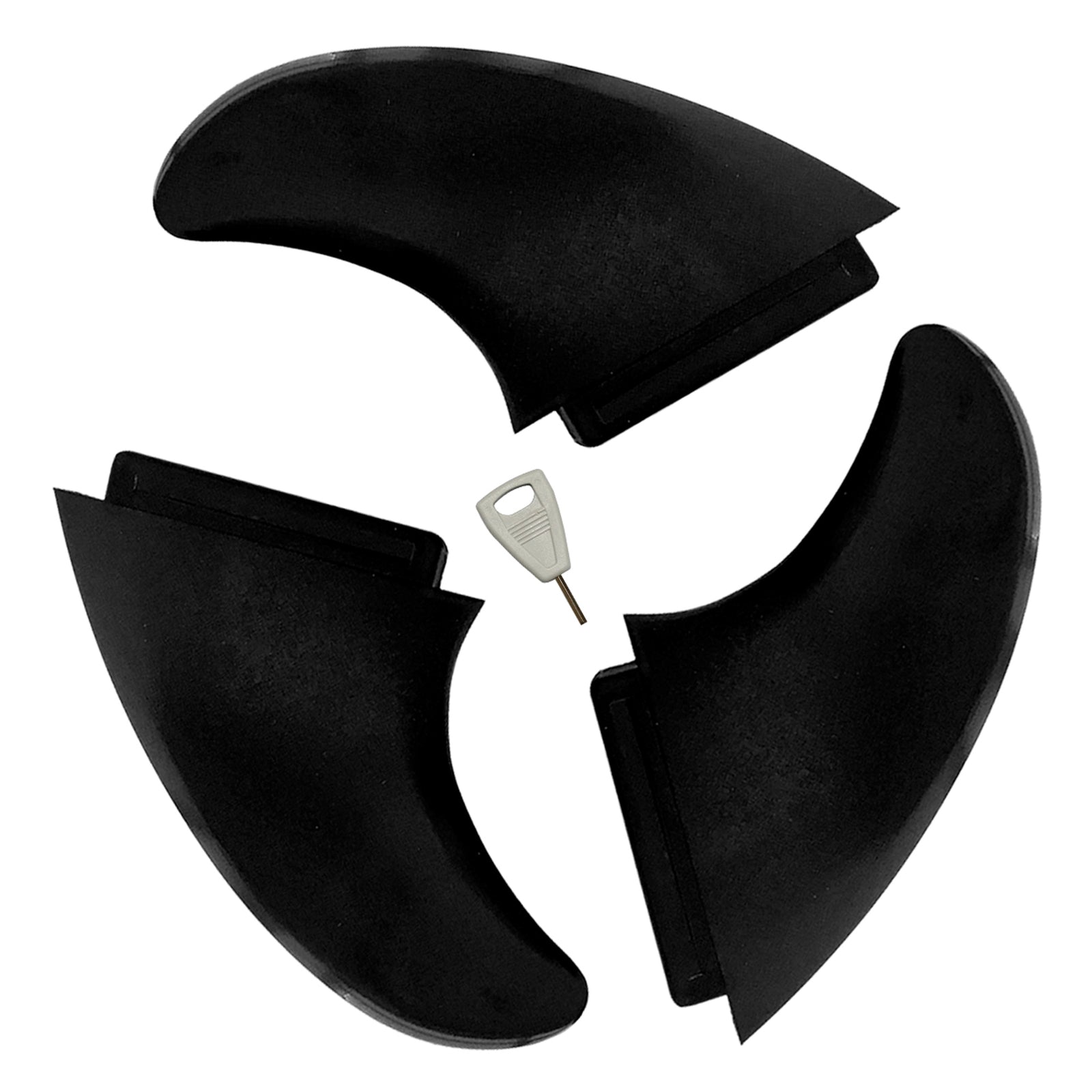 Storm Blade Standard Slot Box Soft Surfboard Fins - 4.5"/Black