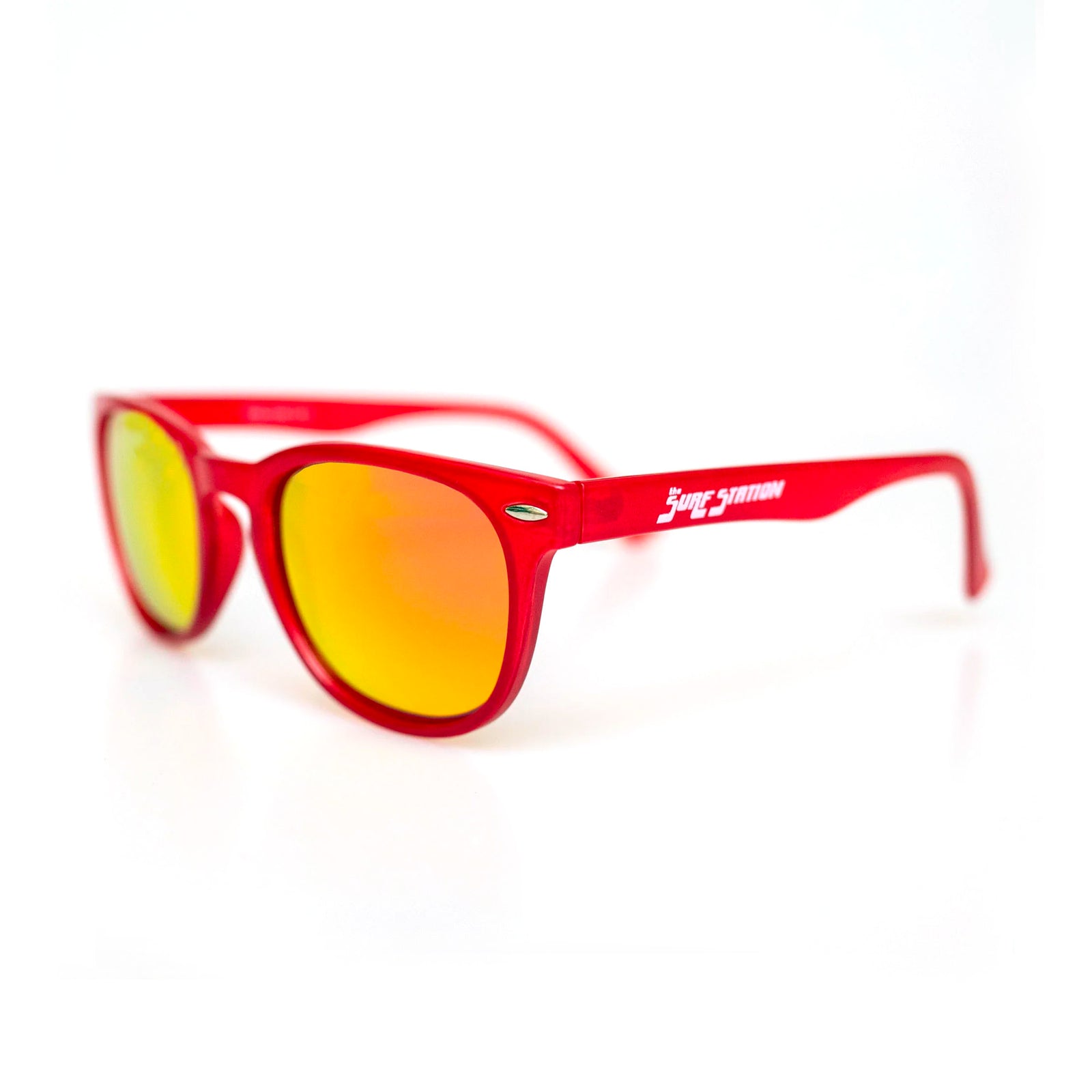 Surf Station Beach Day Men's Sunglasses - Red/Orange Polarized