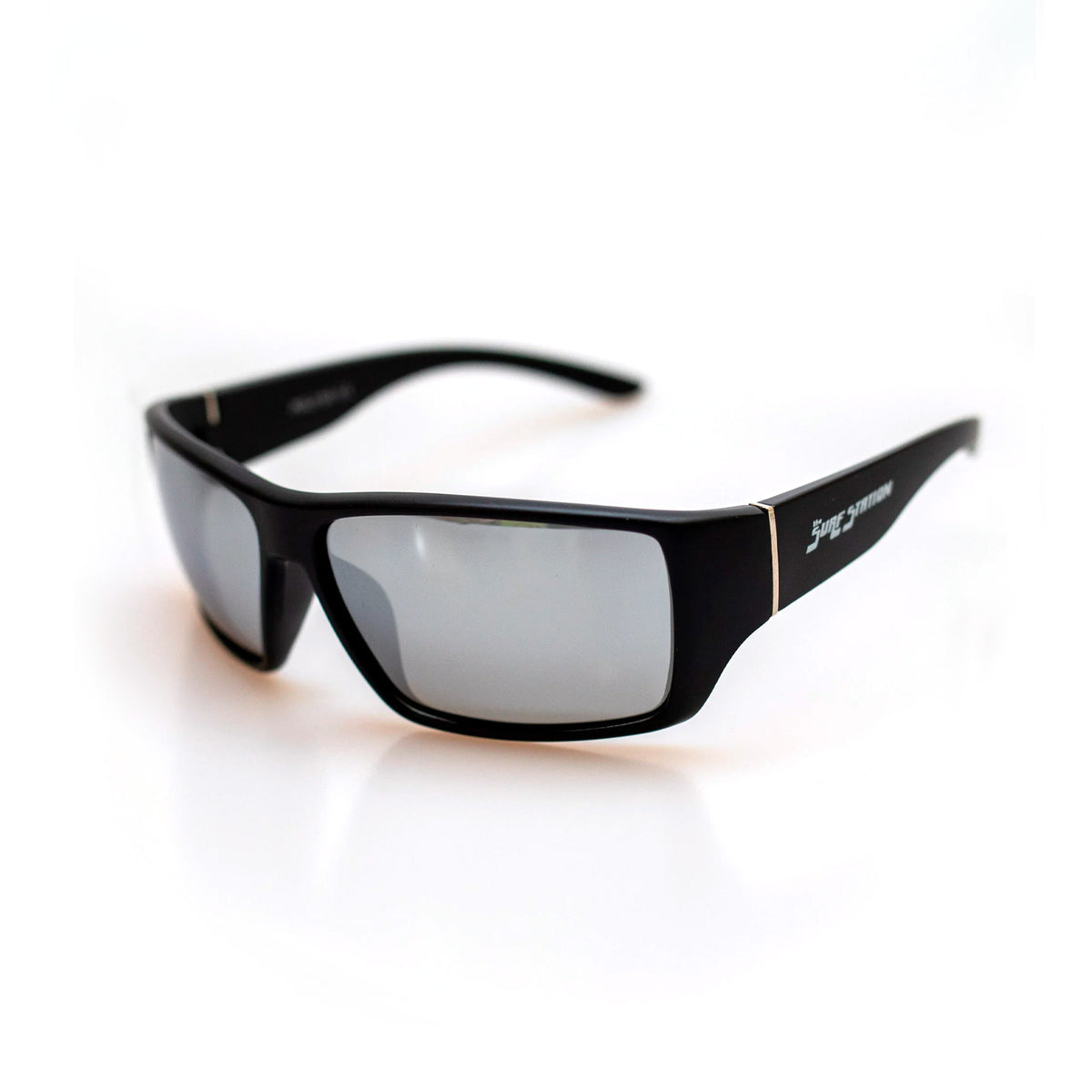 Surf Station Coastal Men's Sunglasses - Black/Silver Polarized
