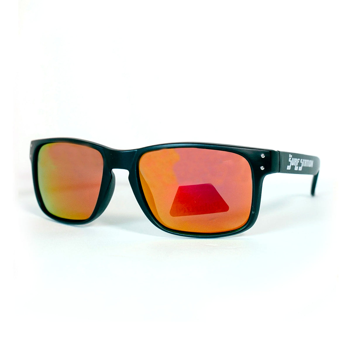 Surf Station West Coast Men's Sunglasses - Black/Red Polarized