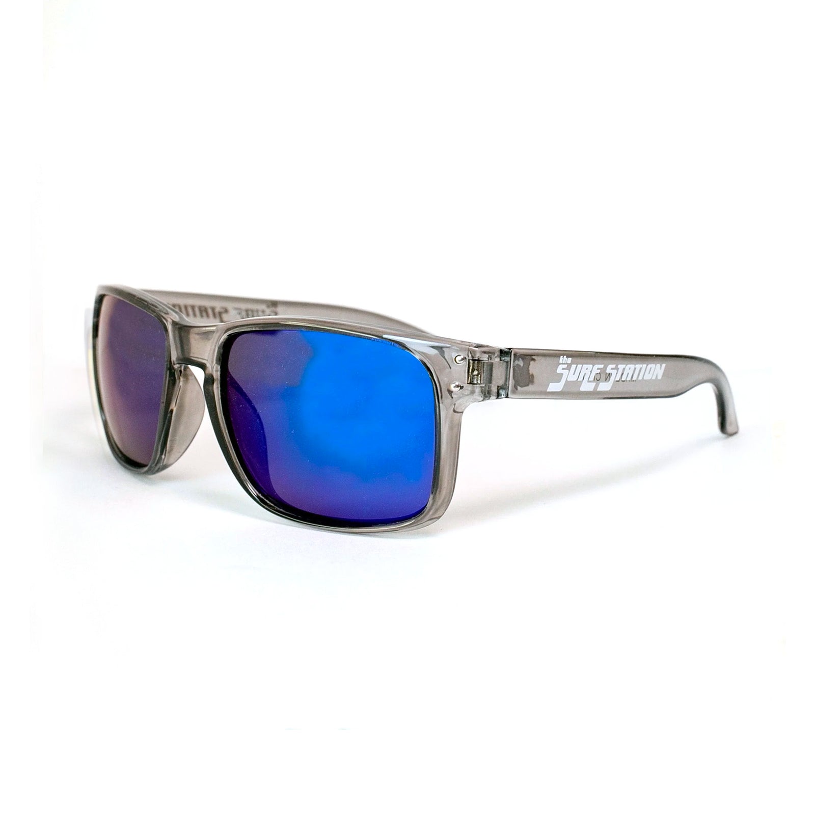 Surf Station West Coast Men's Sunglasses - Clear/Teal Polarized