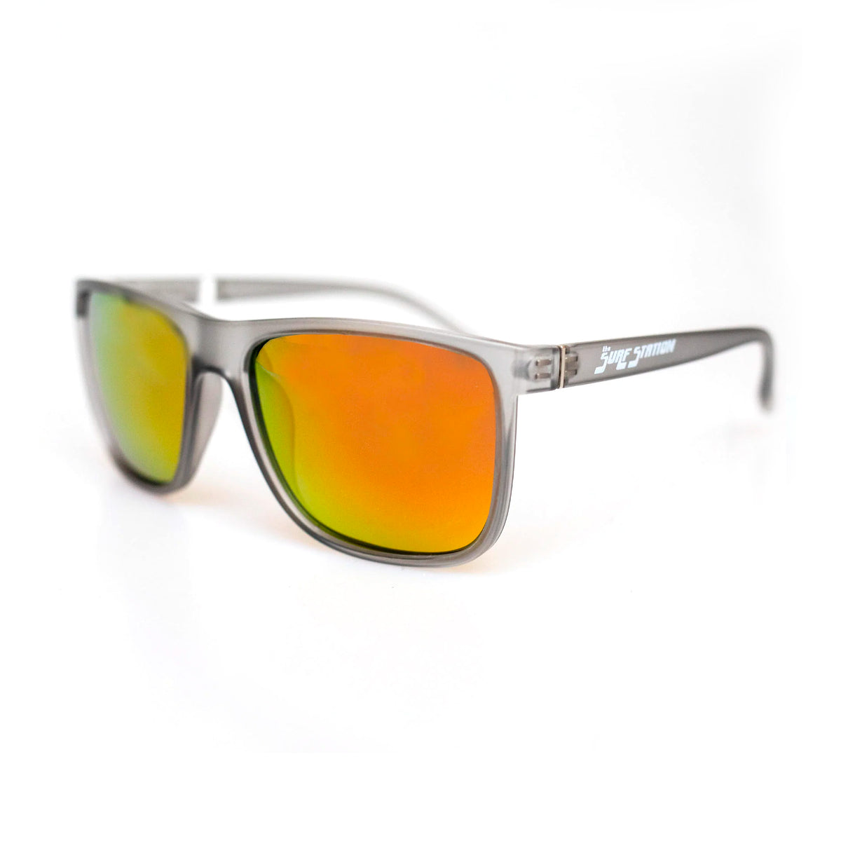 Surf Station West Coast Men's Sunglasses - Clear/Orange Polarized