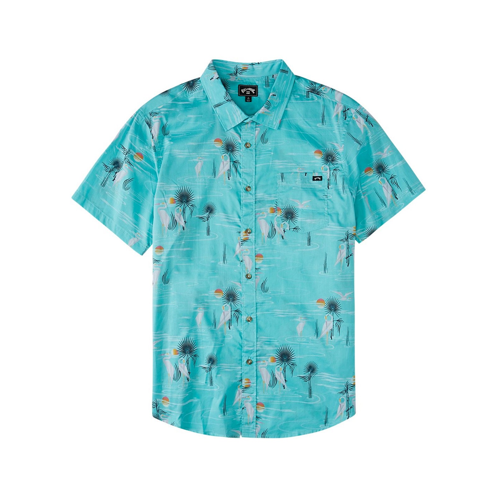 Billabong Sundays Floral Men's S/S Dress Shirt - Spearmint